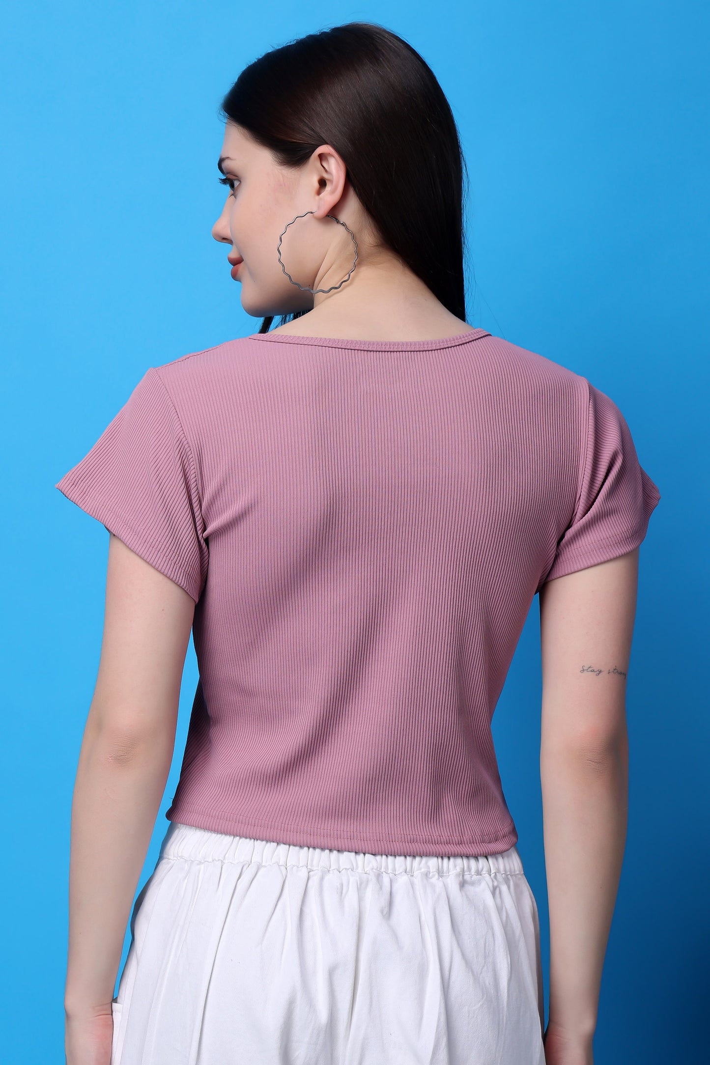 Pink Solid Cotton Top