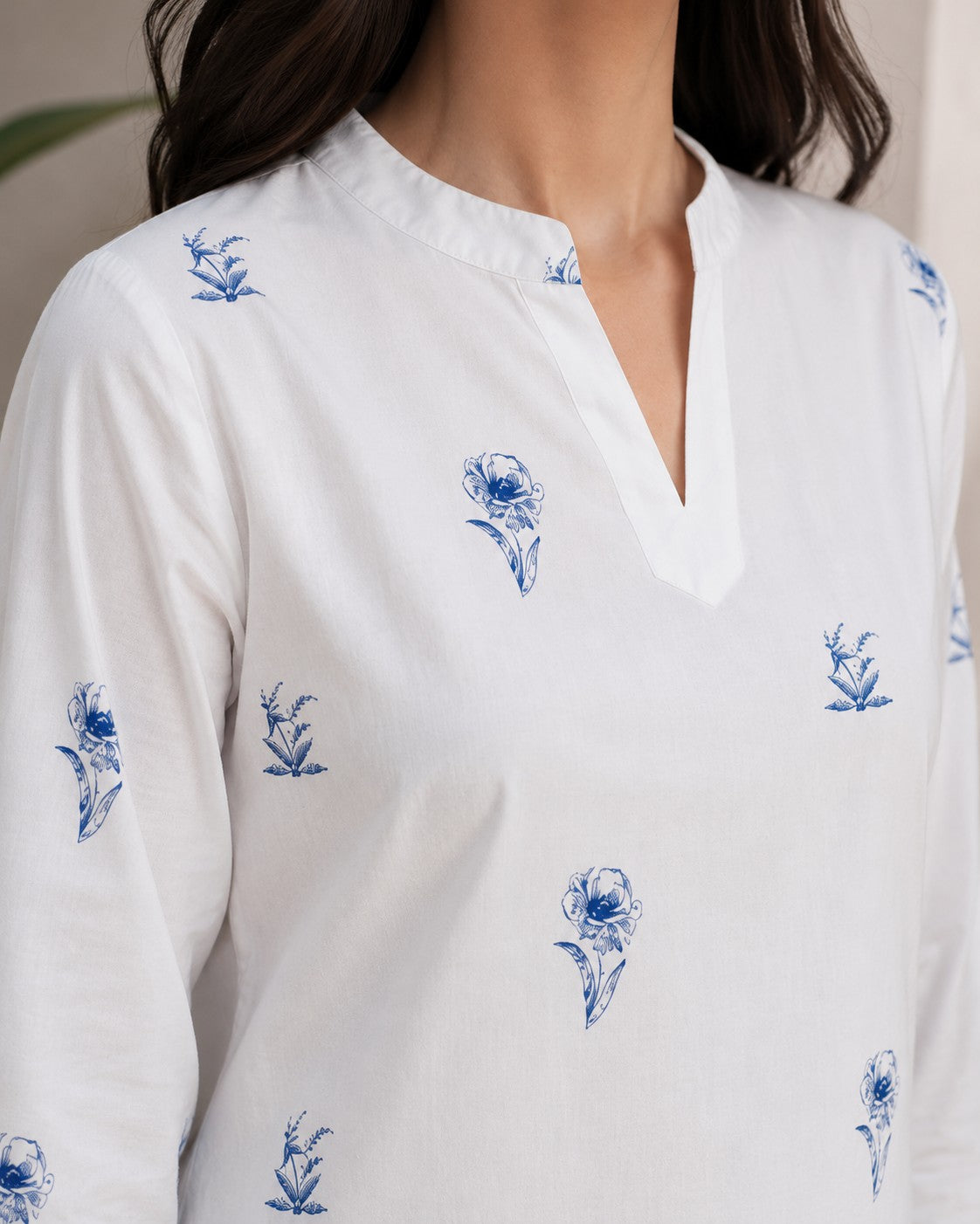 Women's Cotton Floral Print Tunic