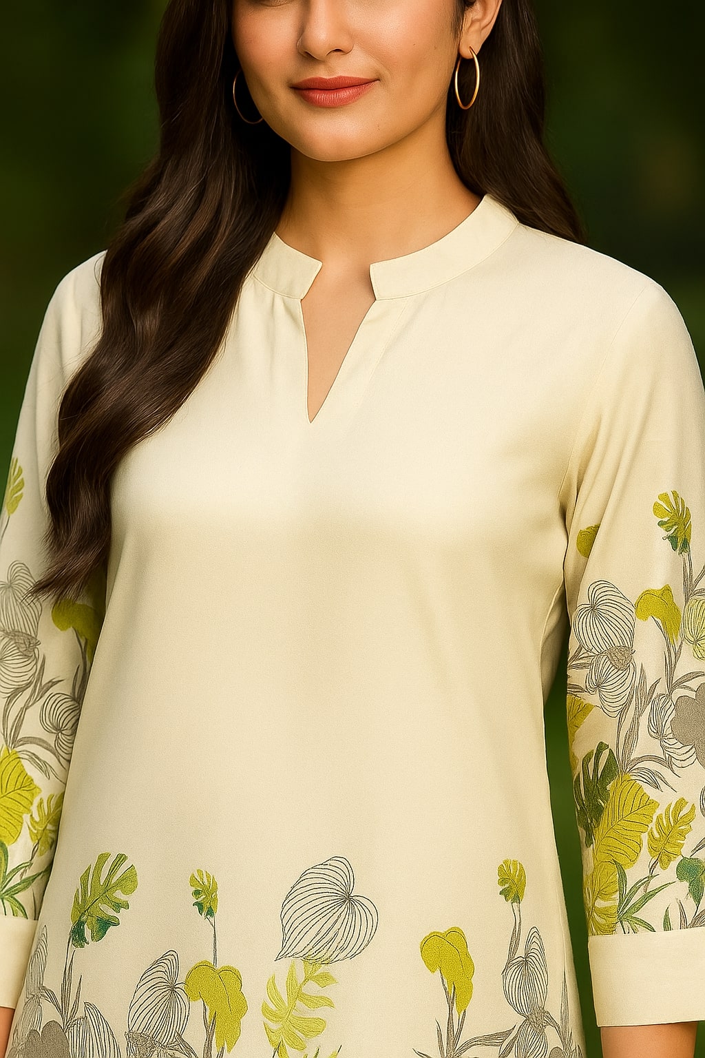 Women's Cotton Floral Print Tunic