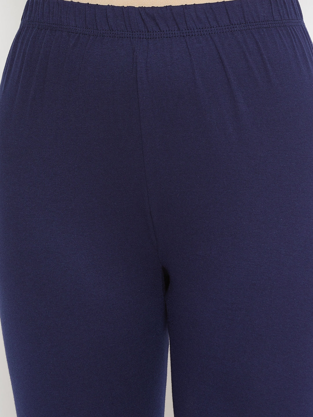 White & Navy Blue Churidar Legging Combo (Sku- LEGCO12956).