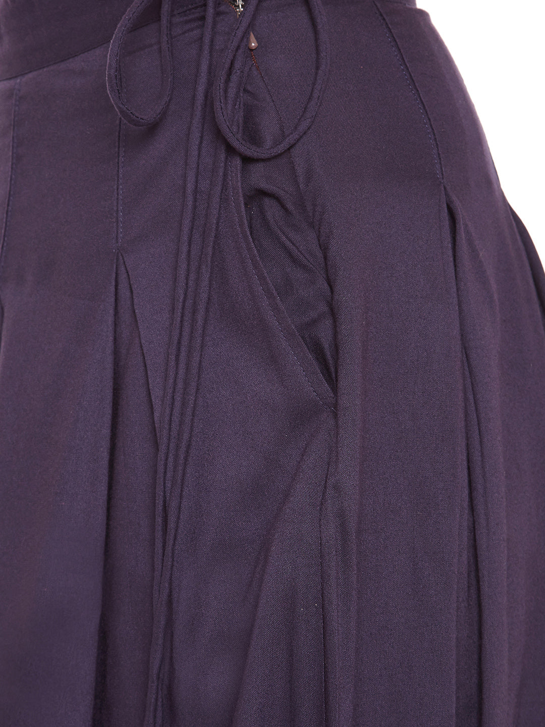 Navy Blue Block Printed Skirt.