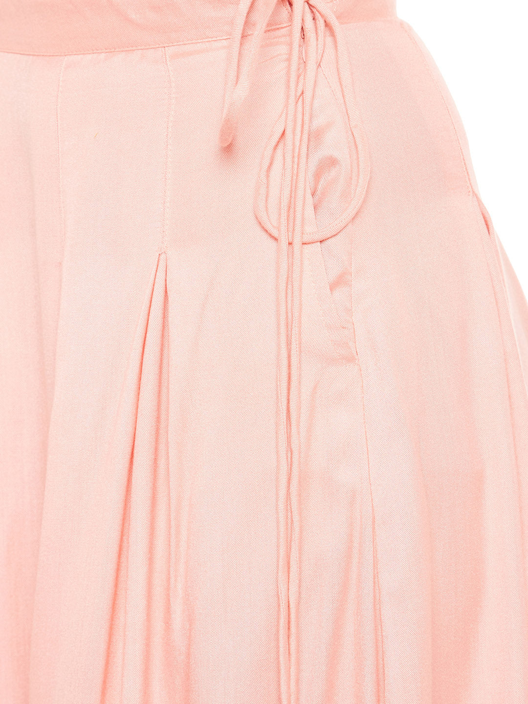 Peach-Coloured Block Print Skirt.