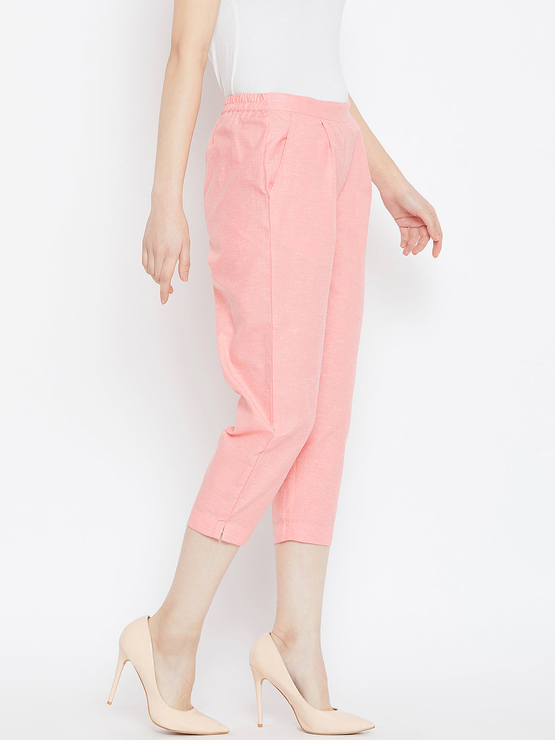 Regular Fit Crop Trouser.