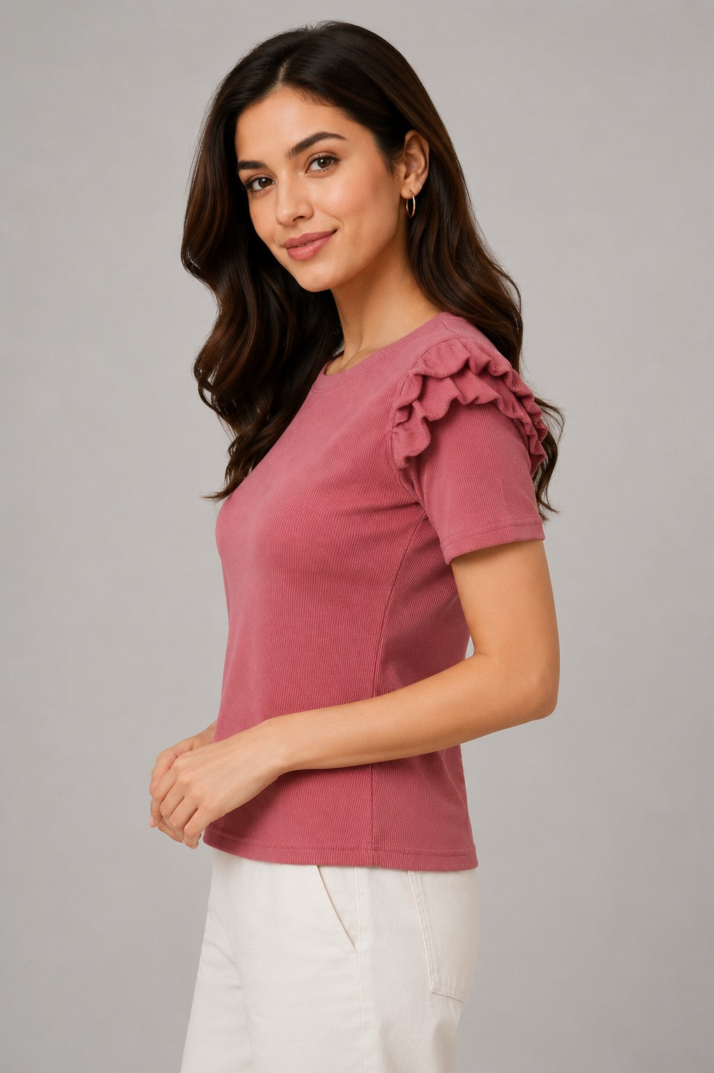Black & Rose Pink Cotton Crop Top Combo