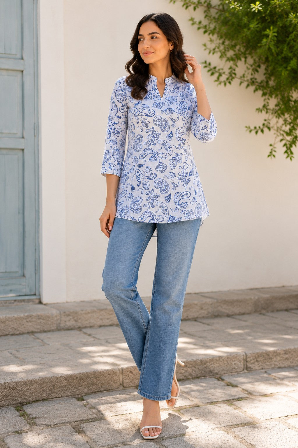 Women's Cotton Floral Print Tunic