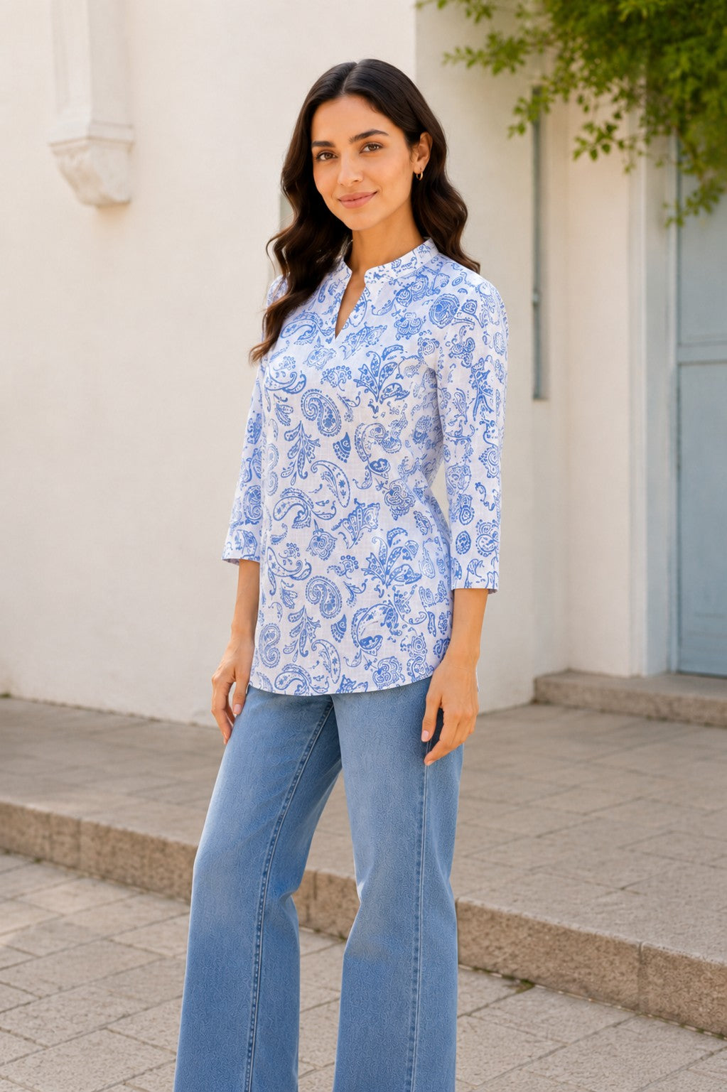 Women's Cotton Floral Print Tunic