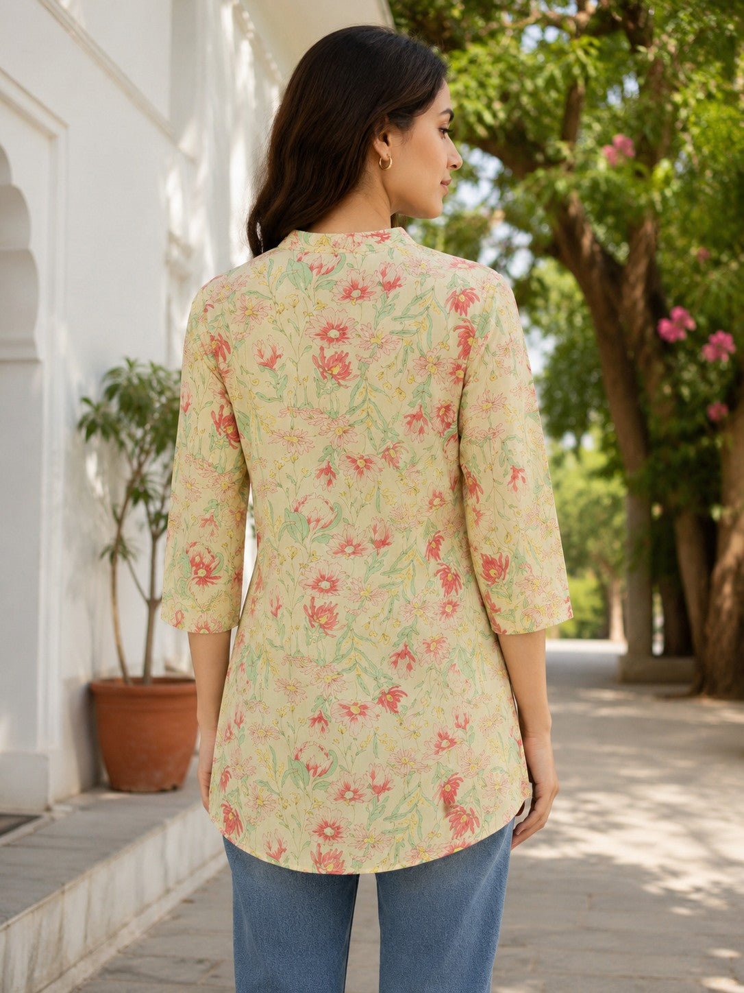 Women's Cotton Floral Print Tunic