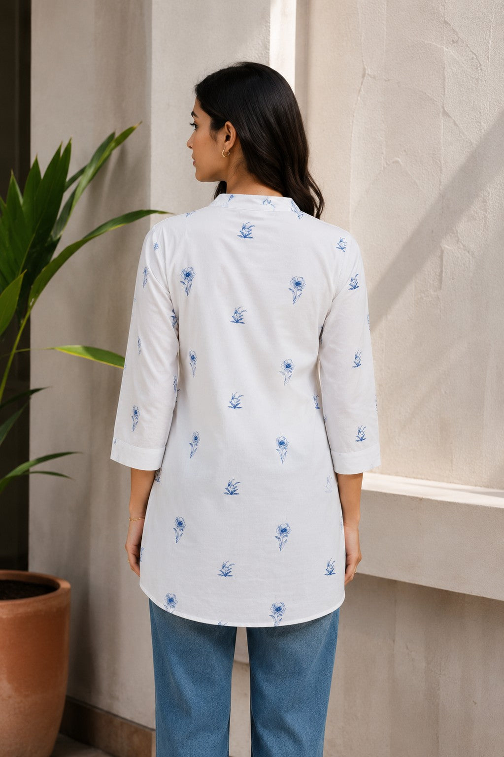 Women's Cotton Floral Print Tunic