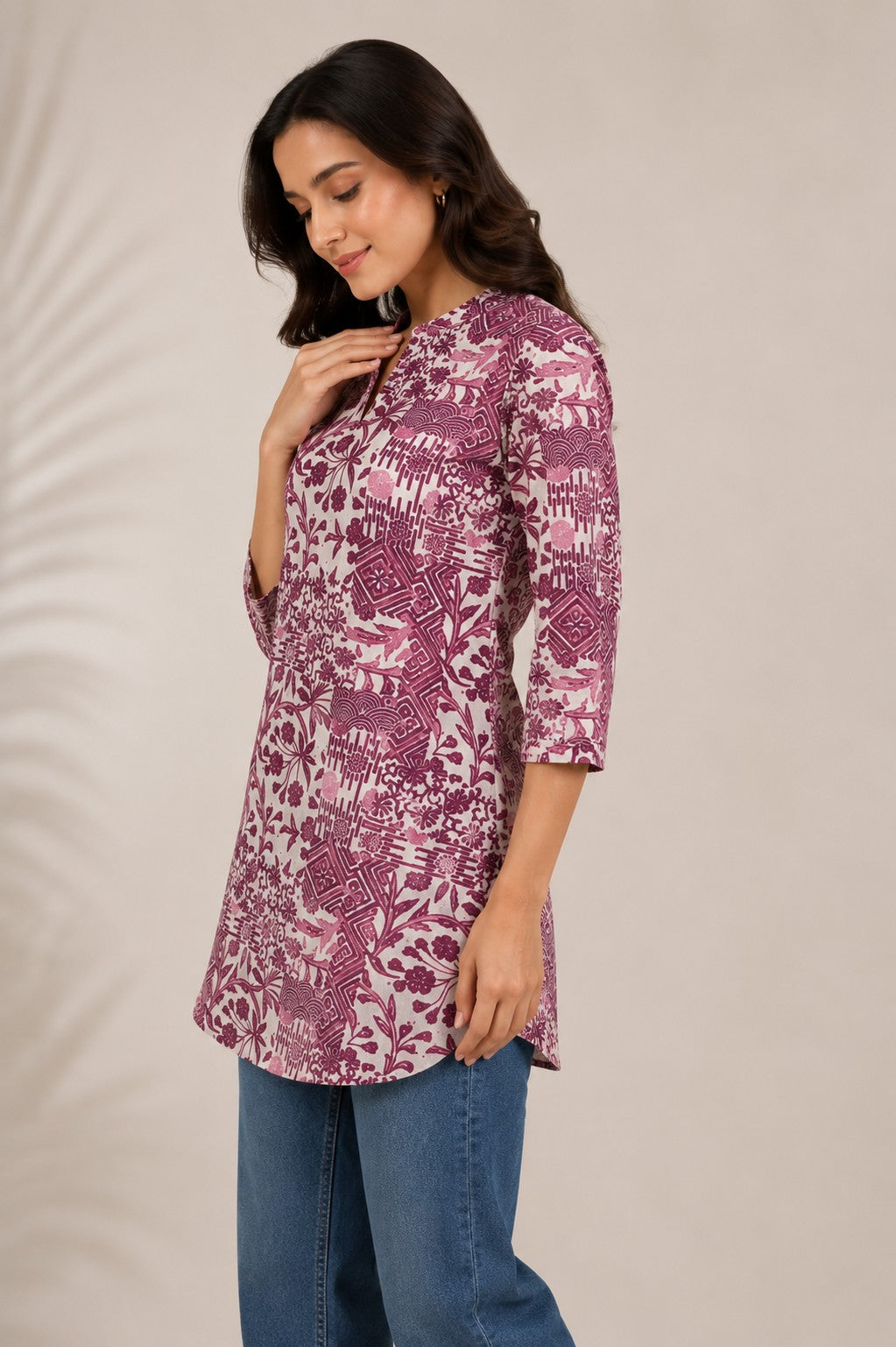 Women's Cotton Floral Print Tunic
