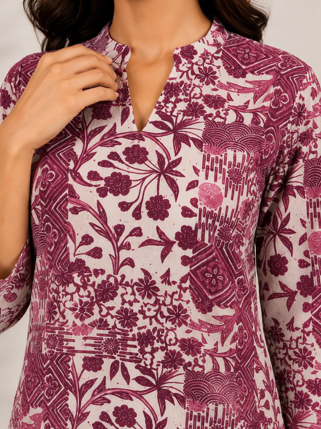 Women's Cotton Floral Print Tunic