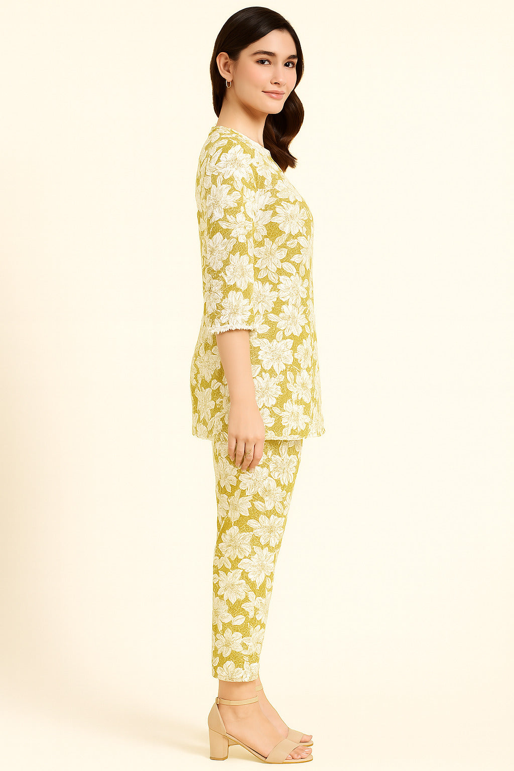 Women Floral Printed Cotton Night Suit Set