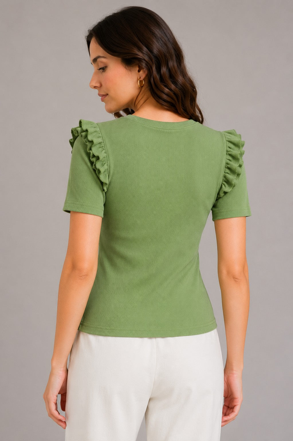Black & Pista Green Cotton Crop Top Combo