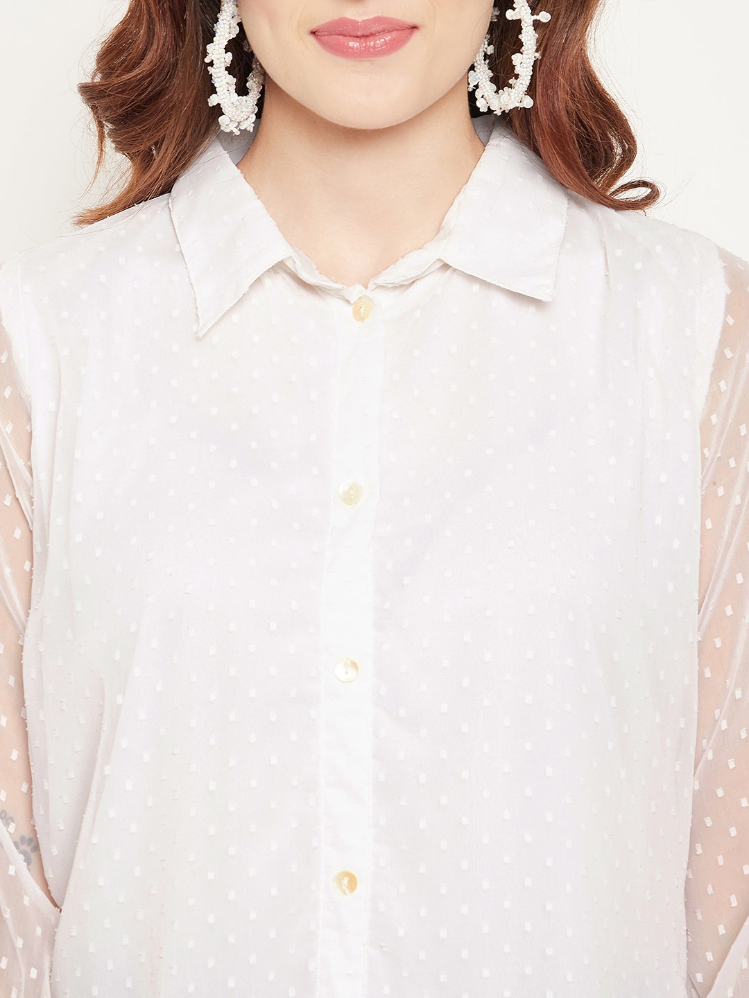 White Shirt Collar Tunic