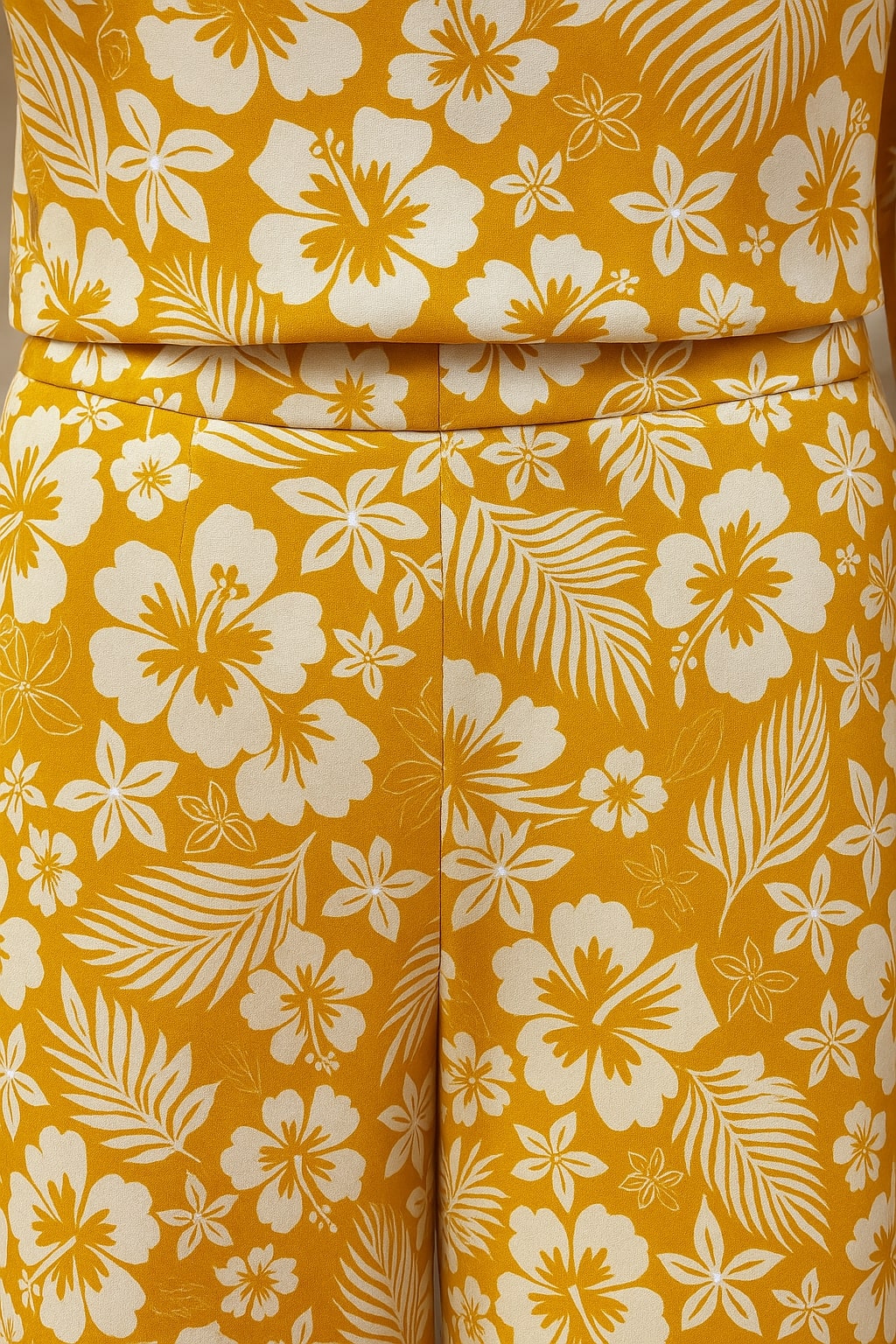 Women's Cotton Notch Collar Top With Trouser Set