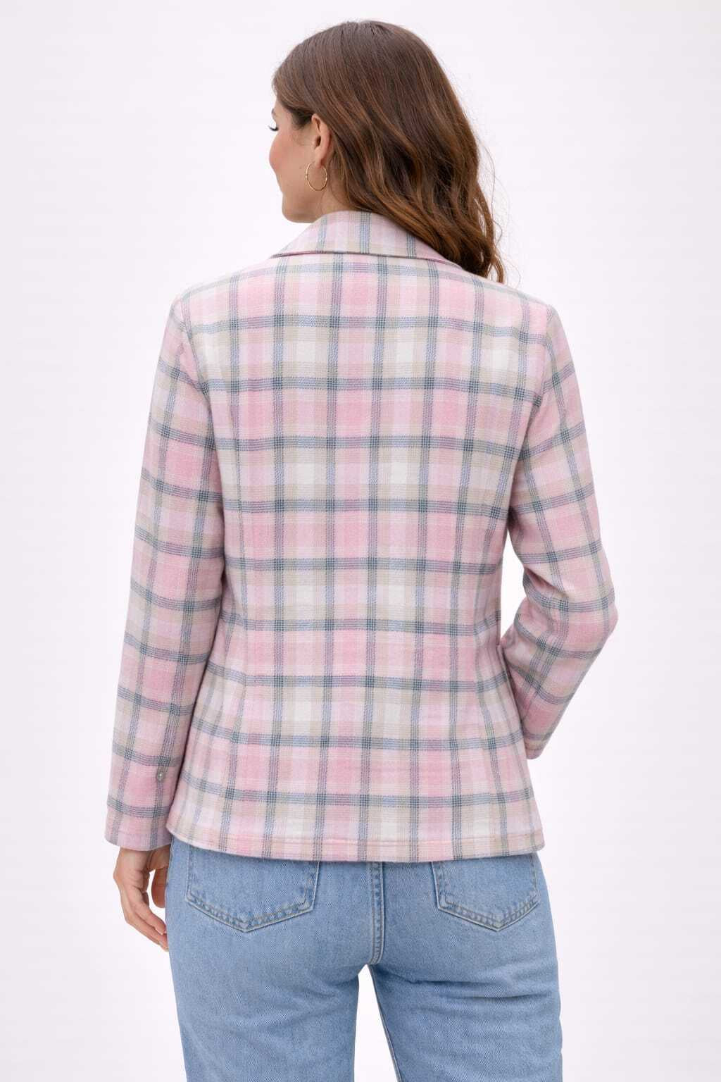 Women oversized Checked Flannel Shacket Shirt