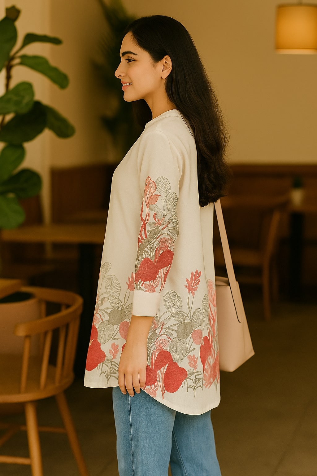 Women's Cotton Floral Print Tunic