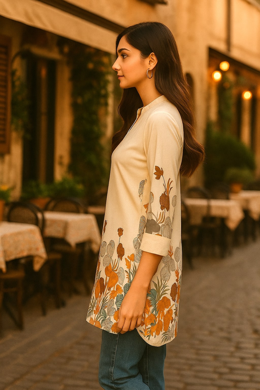 Women's Cotton Floral Print Tunic