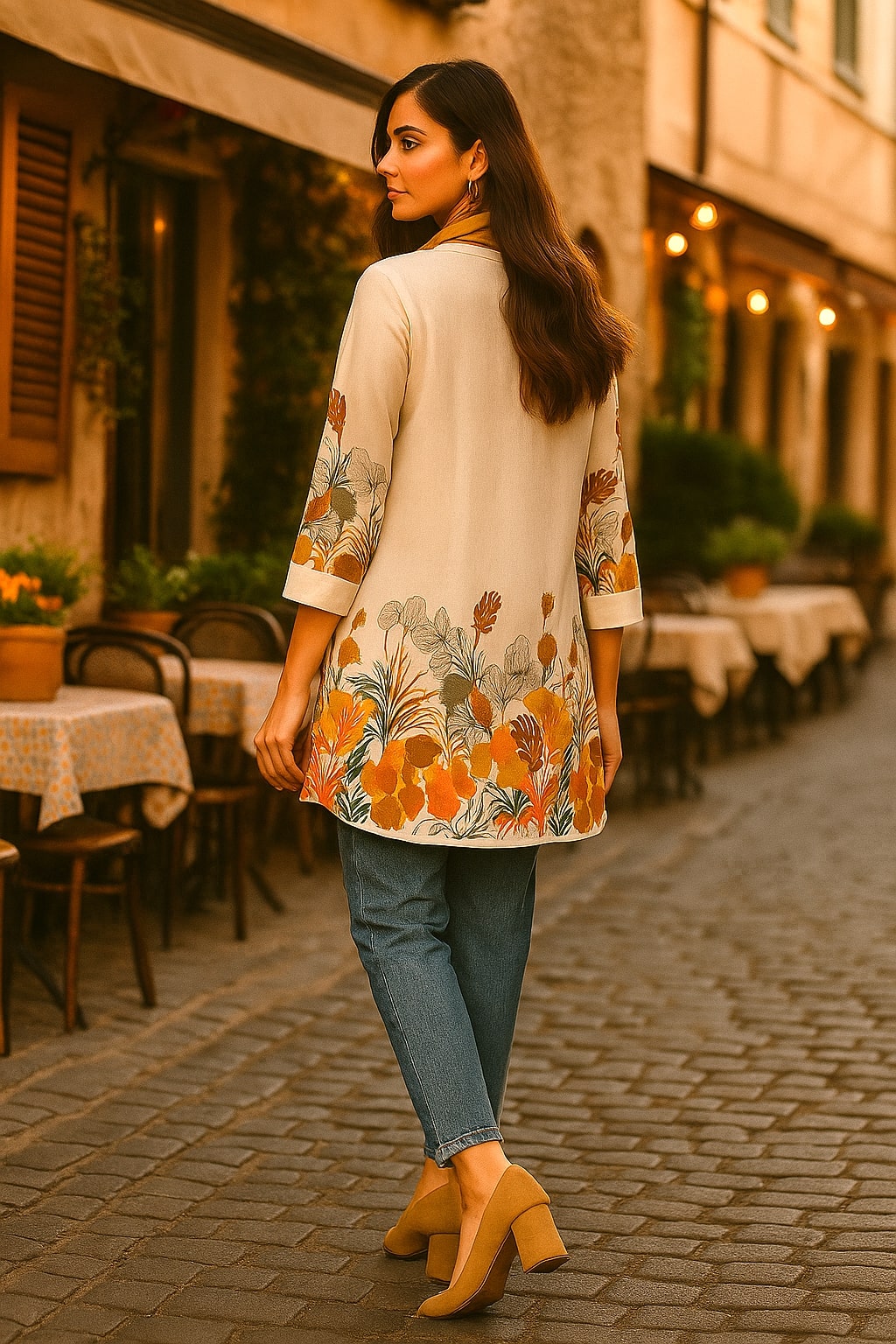 Women's Cotton Floral Print Tunic