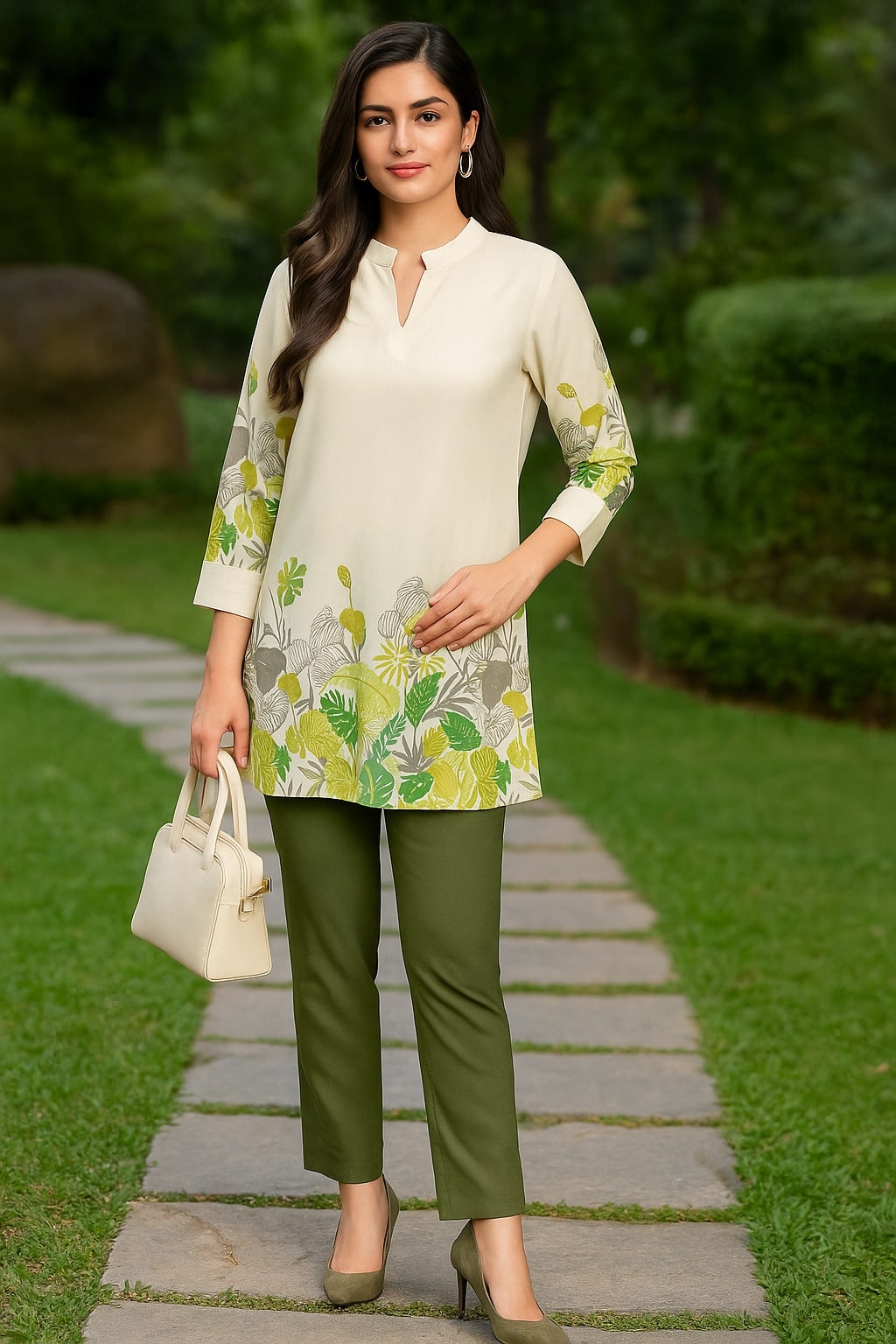 Women's Cotton Floral Print Tunic