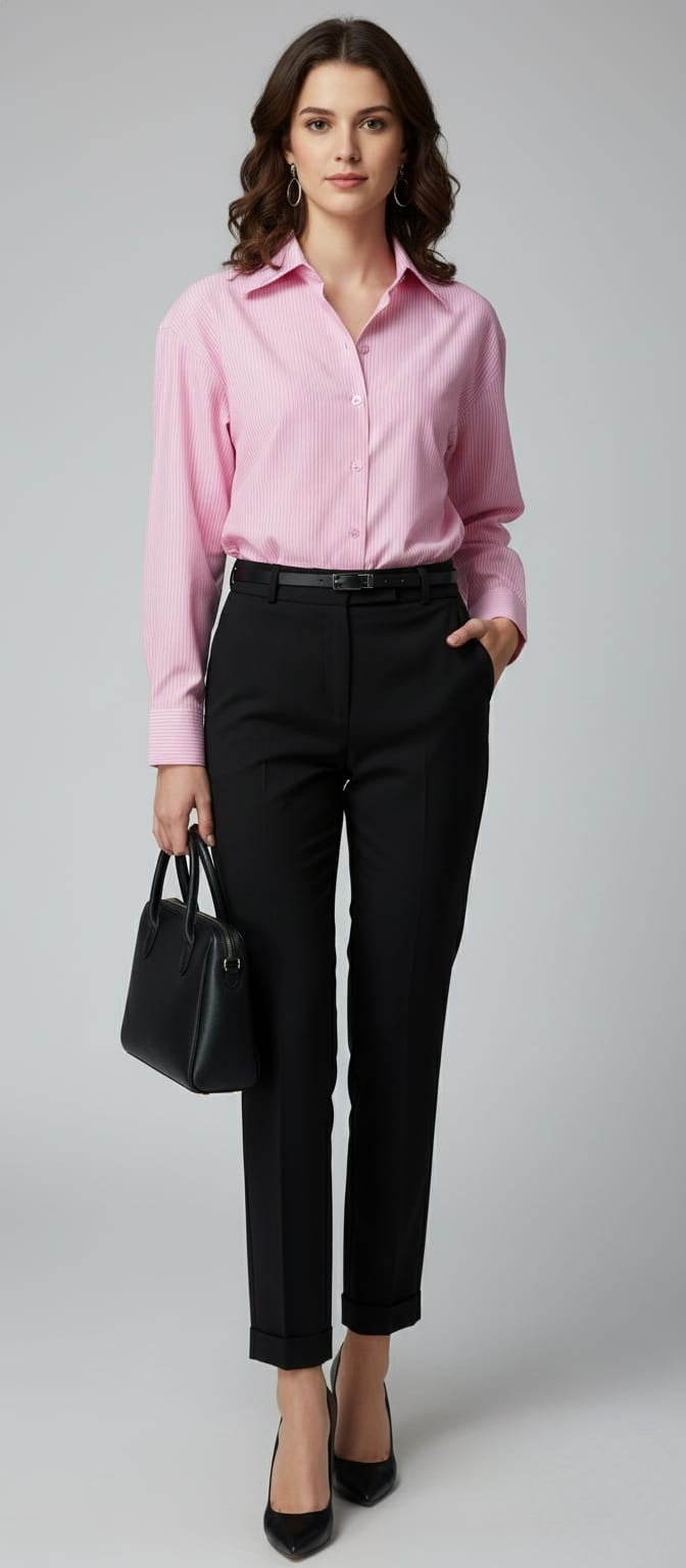 Women's Cotton Stripe Oversize High Low Shirt