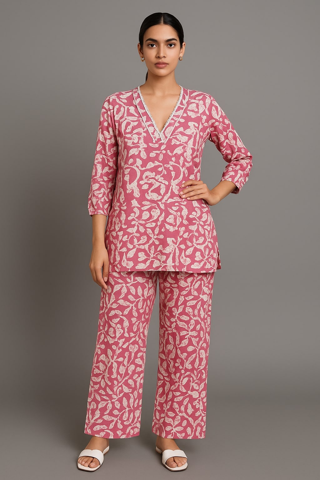 Women’s Printed Cotton Co-ord Set