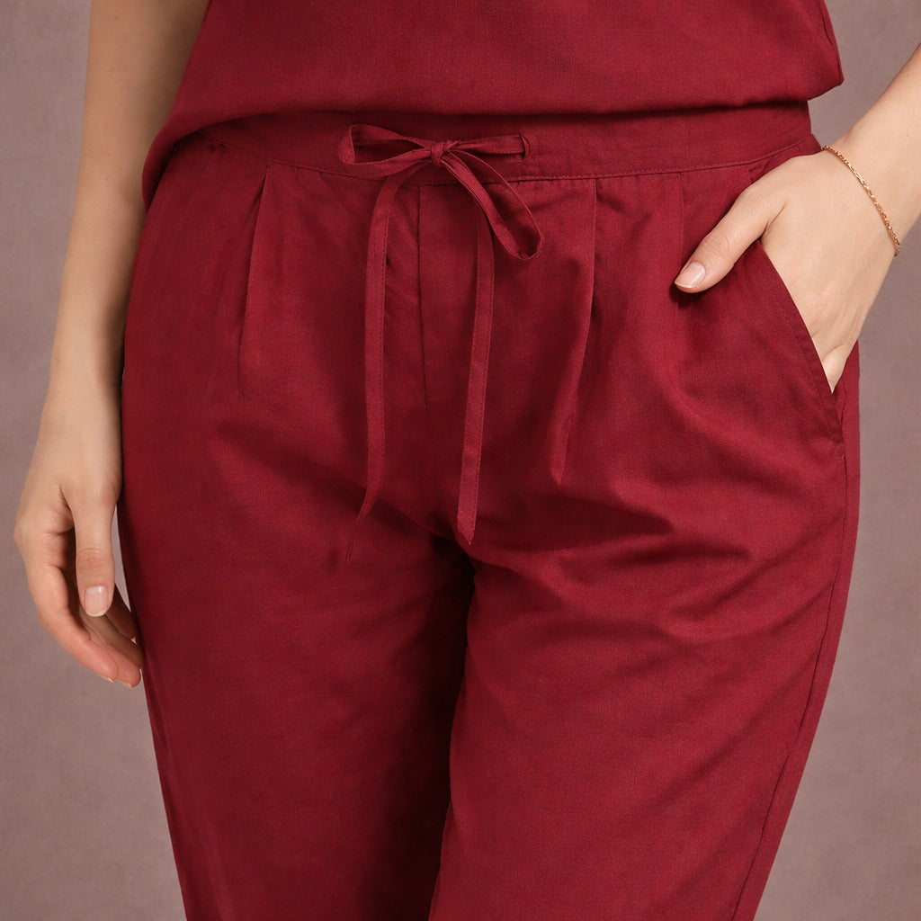 Women's Cotton Solid Pintuck Kurta Set