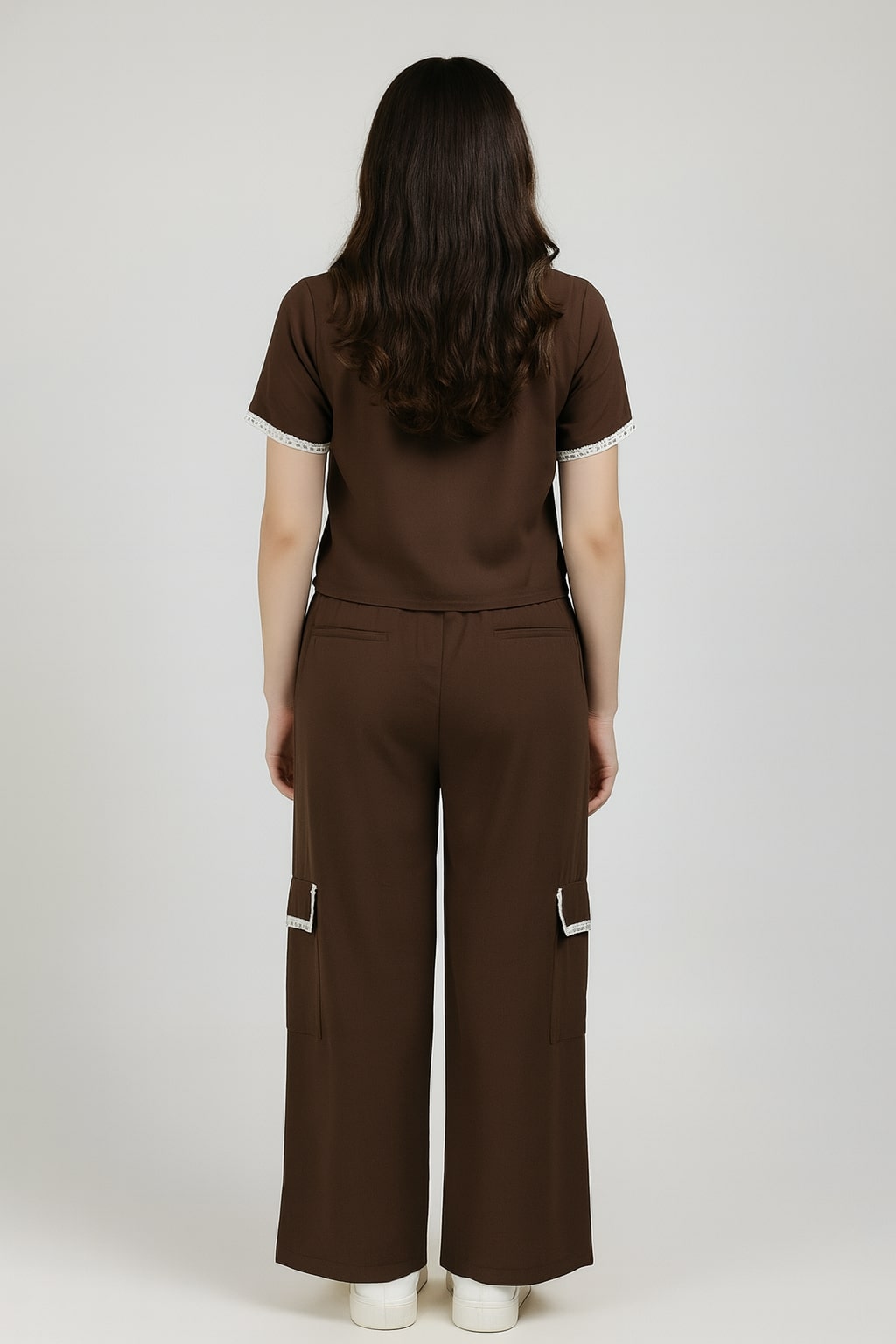 Sweetheart Neck Top With Cargo Pant