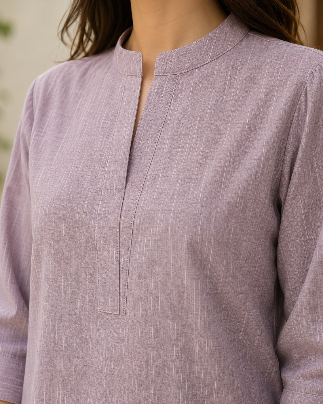 Women's Solid Cotton Straight Kurta with Trousers Set