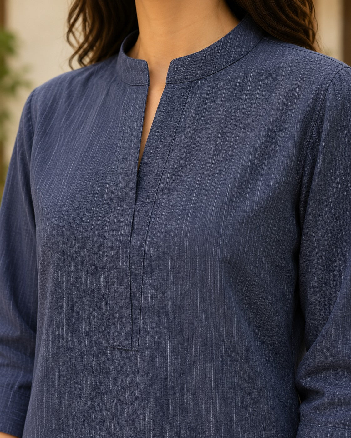 Women's Solid Cotton Straight Kurta with Trousers Set