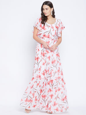 Printed Tiered Maxi Dress