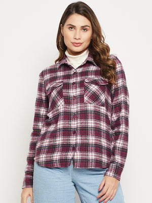 Women Regular Fit Checkered Casual Shirt