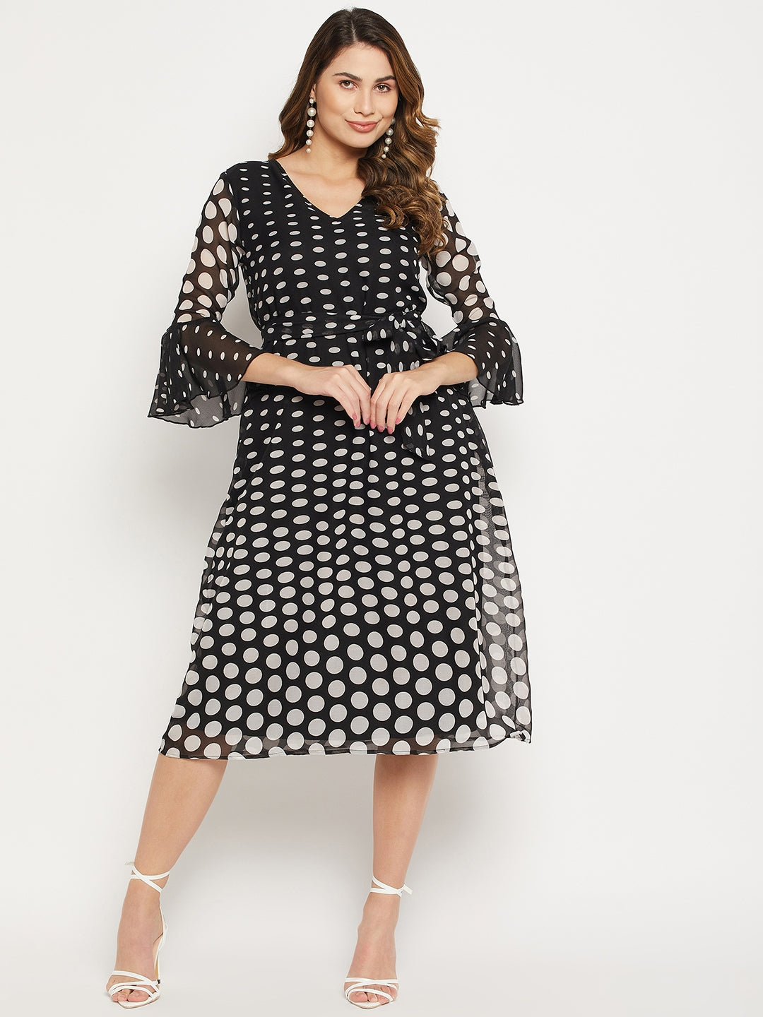 Buy online Women's Tiered Dress Polka Dots Dress from western wear for  Women by Showoff for ₹1130 at 68% off | 2024 Limeroad.com