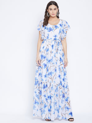 Printed Tiered Maxi Dress