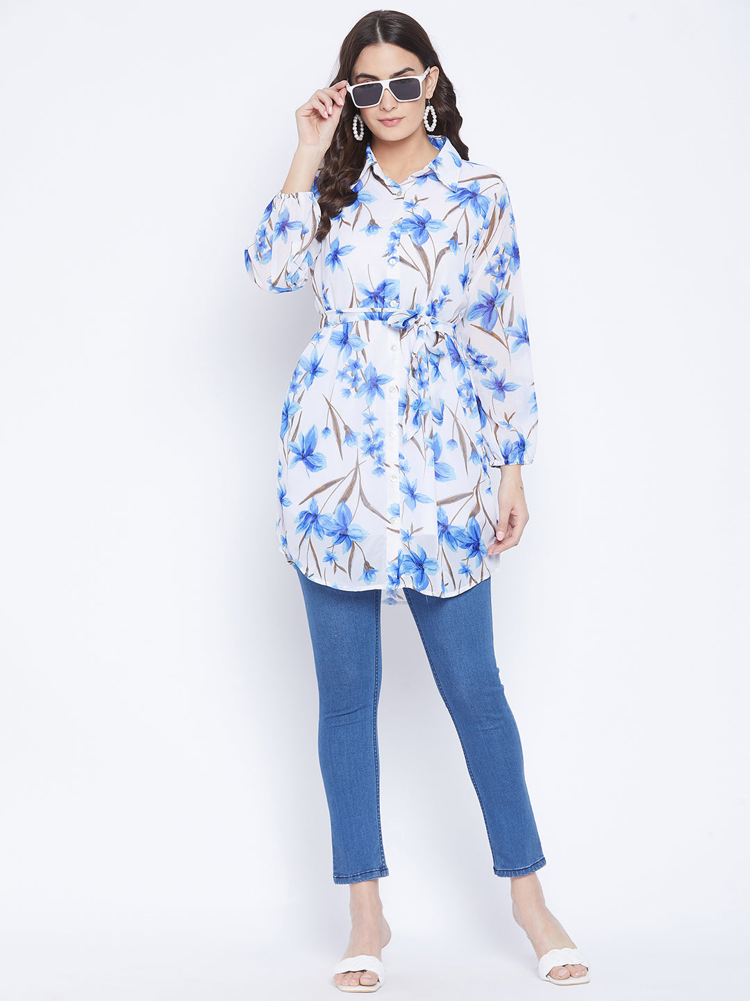 Casual Regular Sleeves Printed Women White Top