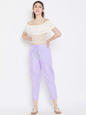 Purple Relaxed Fit Trouser (Sku- BLMD1906).