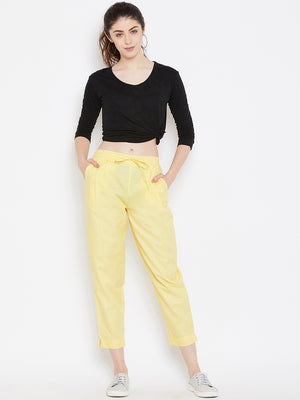 Straight Yellow Trouser(Sku-BLMD1913).