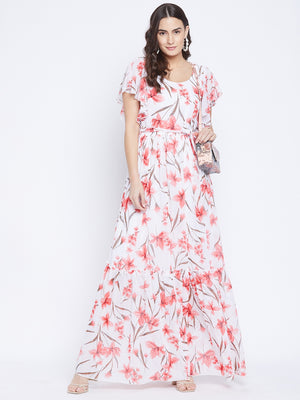 Printed Tiered Maxi Dress