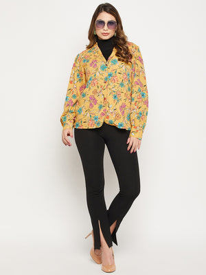 Long Sleeves Relaxed Floral Printed Casual Shirt