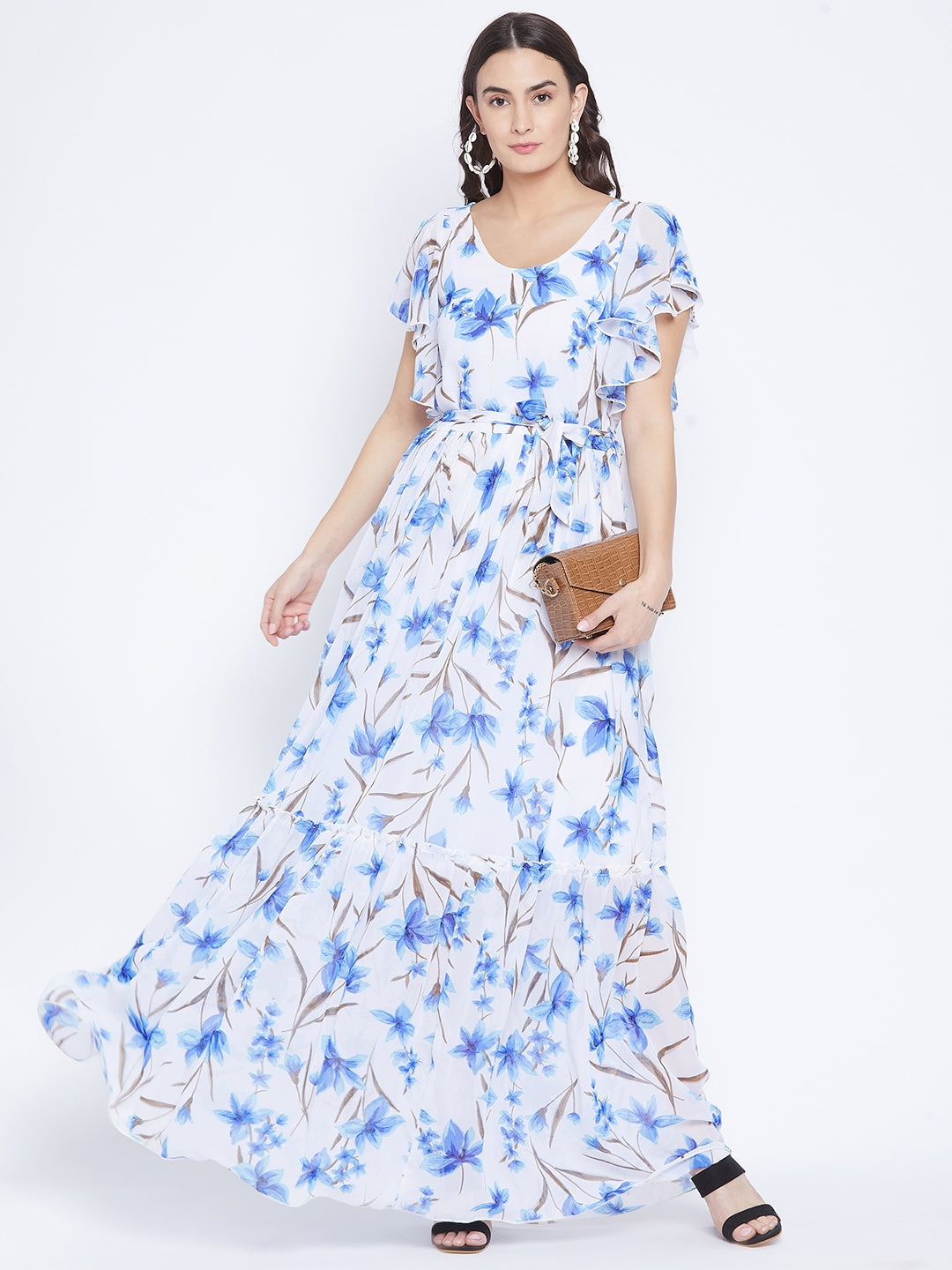 Printed Tiered Maxi Dress