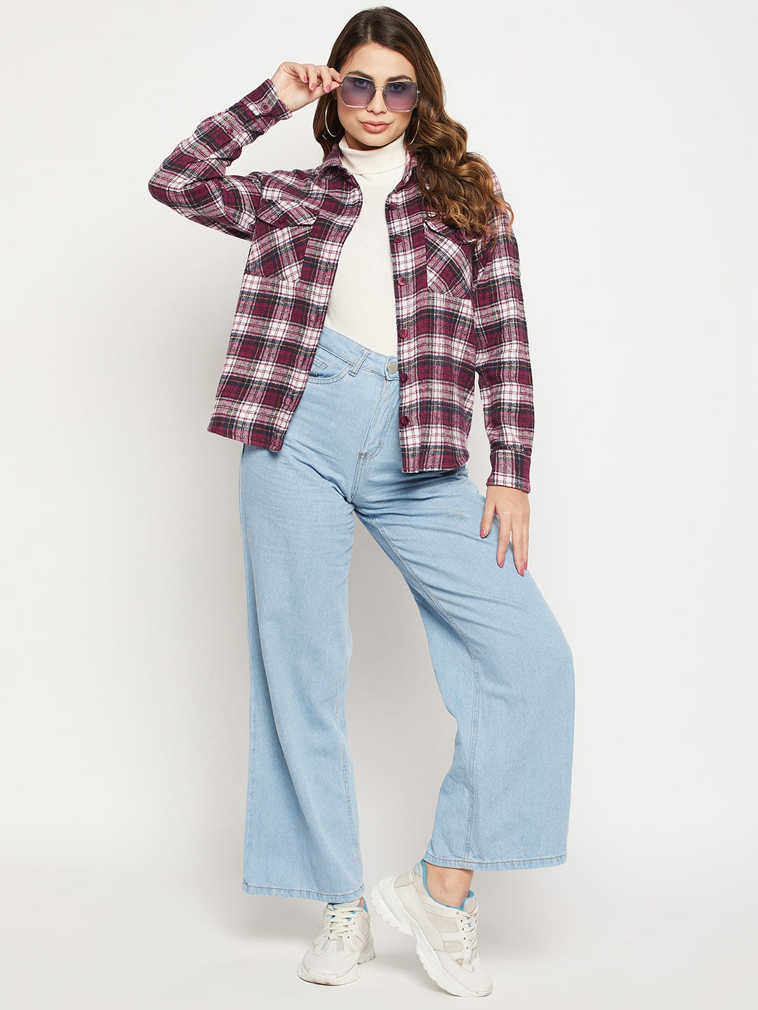 Women Regular Fit Checkered Casual Shirt