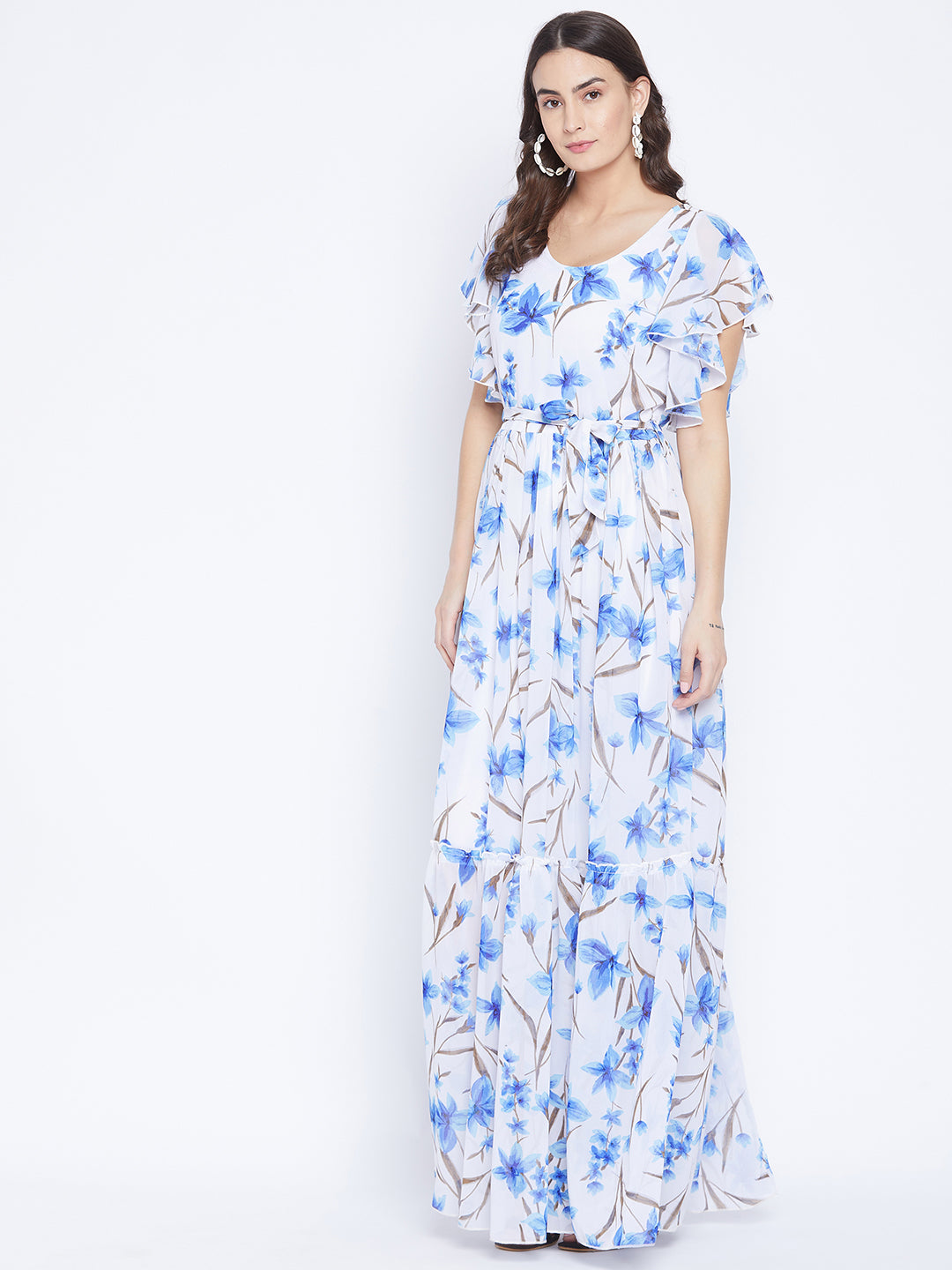 Printed Tiered Maxi Dress