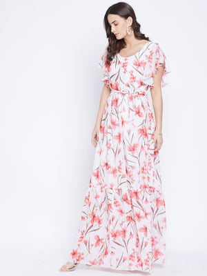 Printed Tiered Maxi Dress