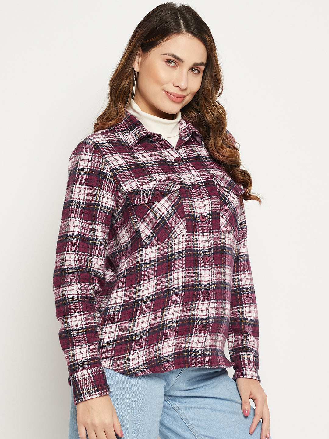 Women Regular Fit Checkered Casual Shirt