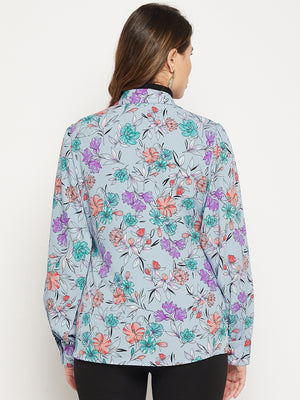 Long Sleeves Relaxed Floral Printed Casual Shirt