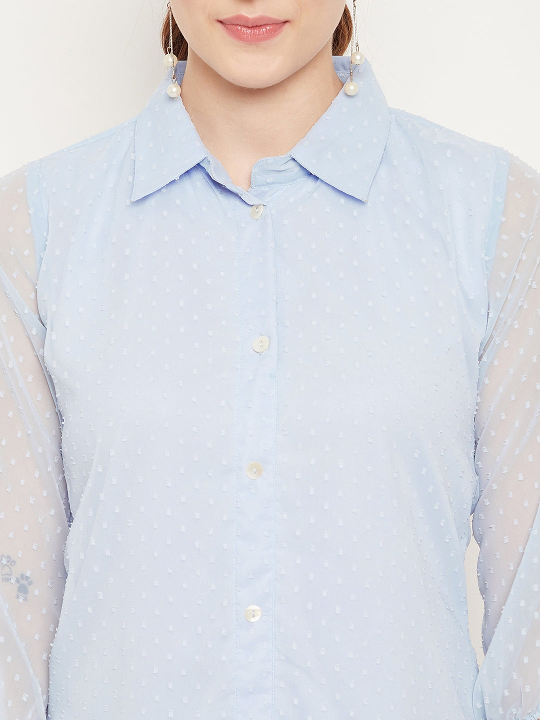 Blue Shirt Collar Tunic