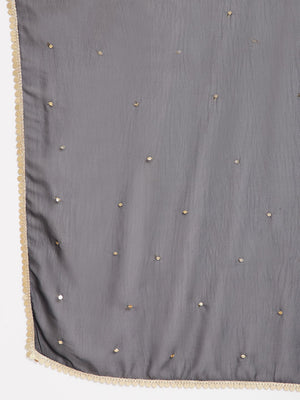 Women Black Georgette Solid Dupatta (SKU-BLJM21SP42).