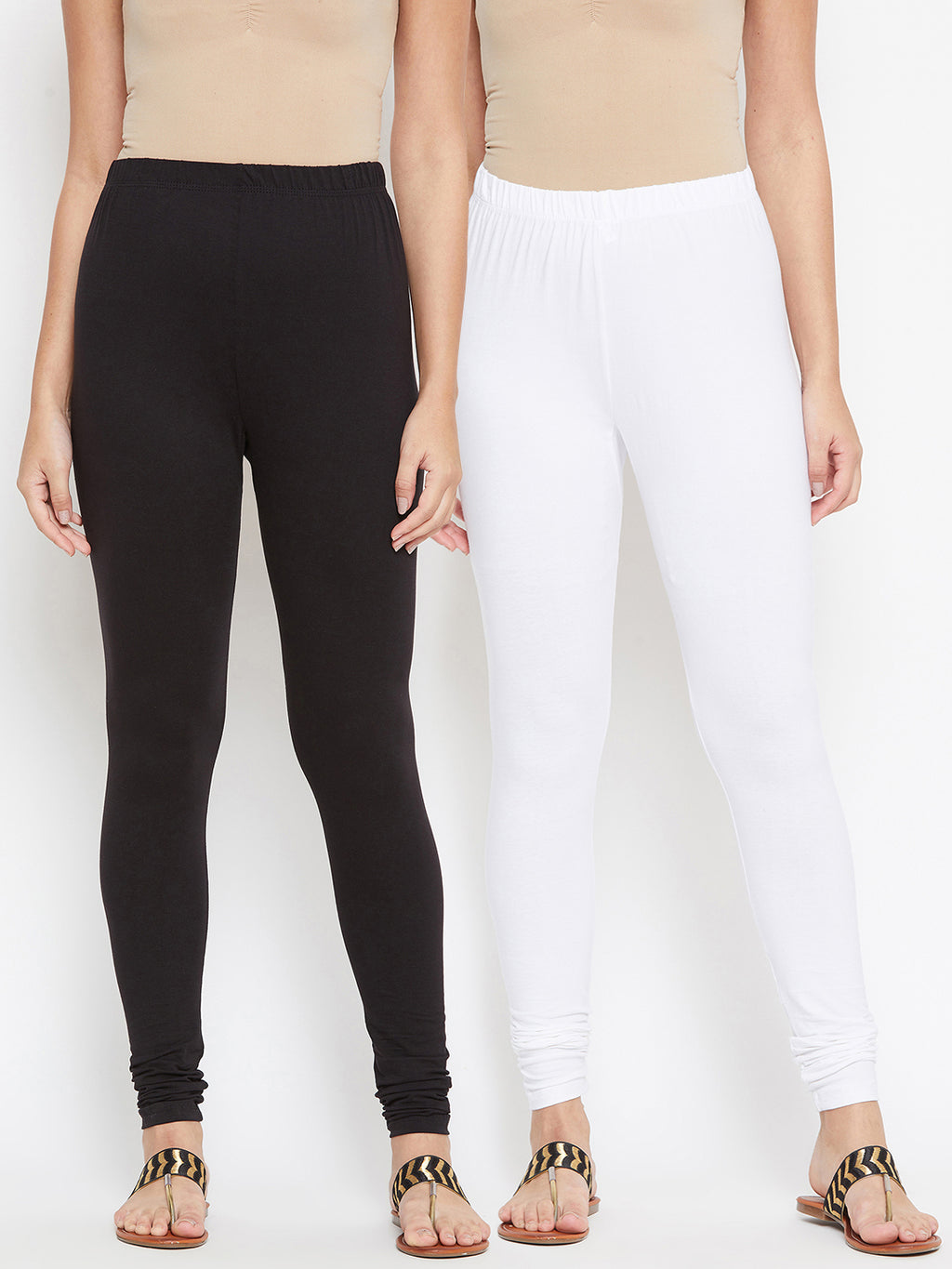 Black & White Churidar Legging Combo (Sku-LEGCO12952).