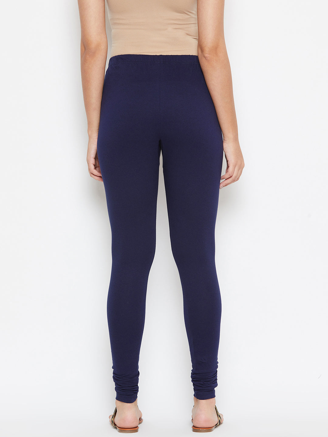White & Navy Blue Churidar Legging Combo (Sku- LEGCO12956).