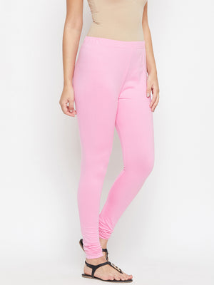 White and Pink Churidar Legging Combo (LEGCO12957).