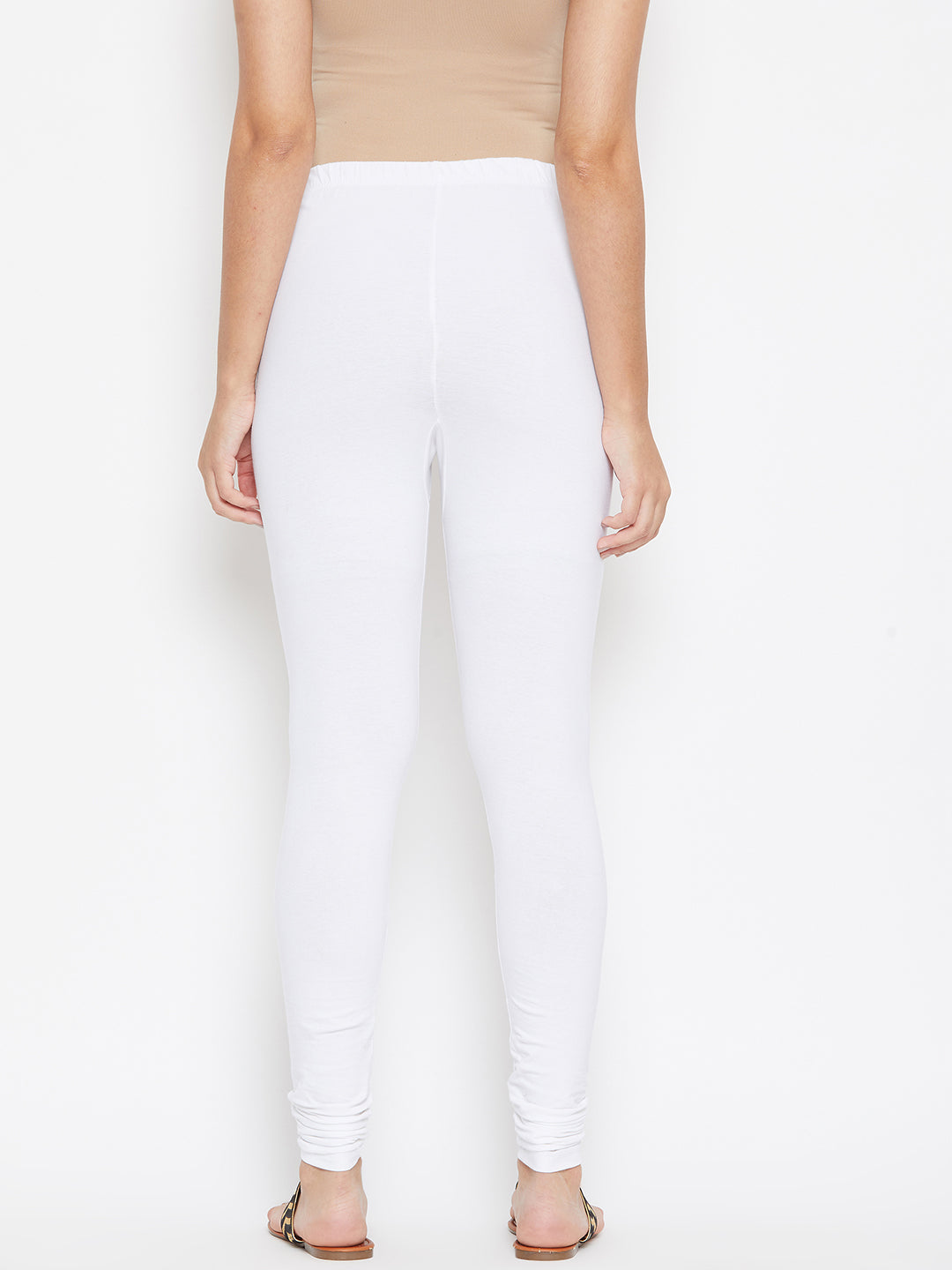 White and Pink Churidar Legging Combo (LEGCO12957).